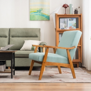 UBesGoo Mid Century Modern Accent Chair Fabric Lounge Armchair Club