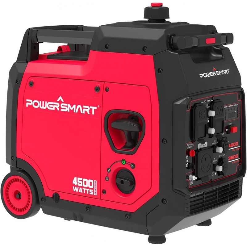 PowerSmart Portable Inverter Gas Generator 4500 Watt, RV Ready Outdoor ...