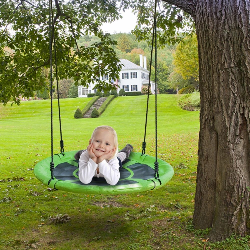 UBesGoo 40In Saucer Tree Swing Round Outdoor Nest Spinner Swing Durable