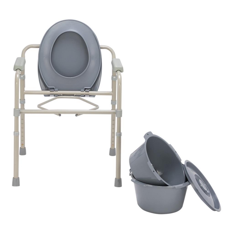 UBesGoo Safety Adult Bedside Potty Chair Folding Commode Chamber