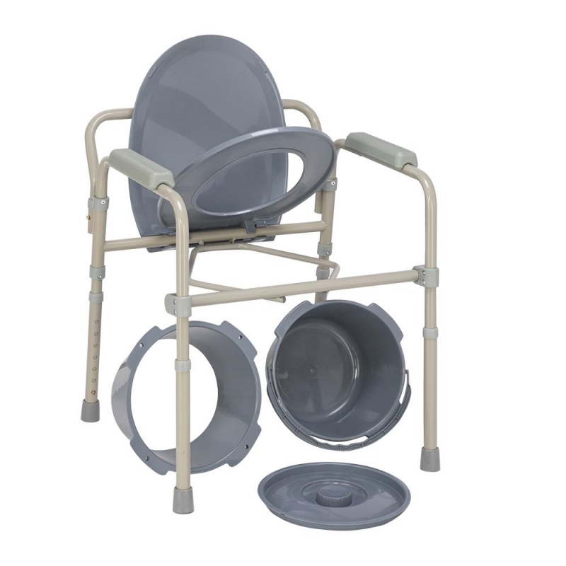 UBesGoo Safety Adult Bedside Potty Chair Folding Commode Chamber