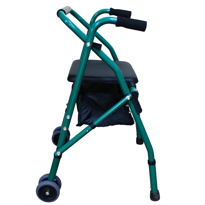 UBesGoo Aluminum Tube Walker With Seat Cushion Foldable Design Height