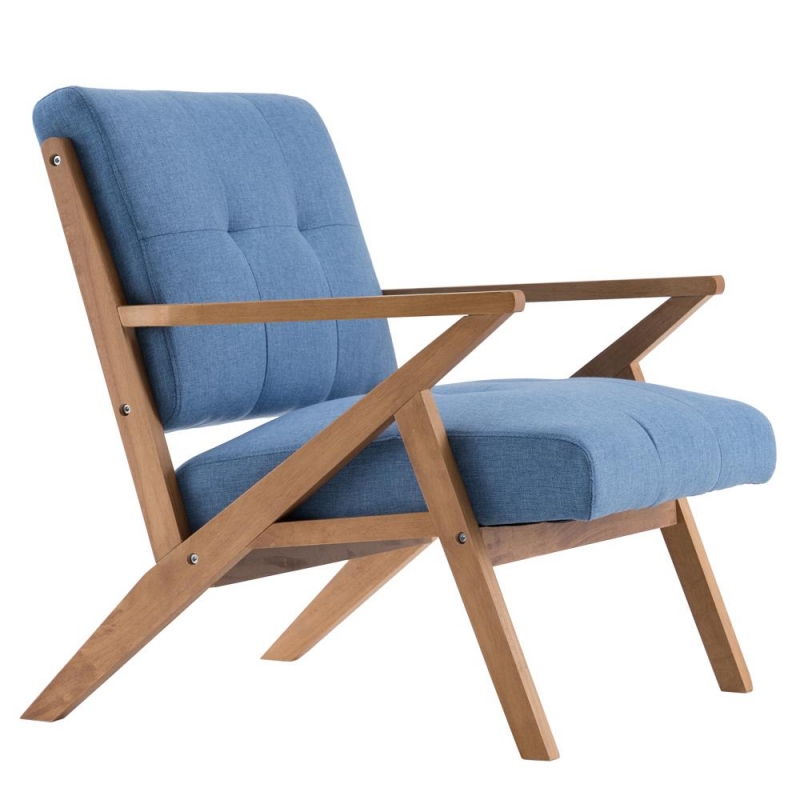 UBesGoo Mid Century Modern Fabric Accent Chair Lounge Armchair for