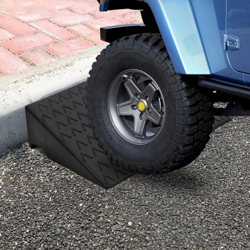 UBesGoo Rubber Curb Ramp, 2pcs Heavy Duty Rubber Curb Ramps Driveway