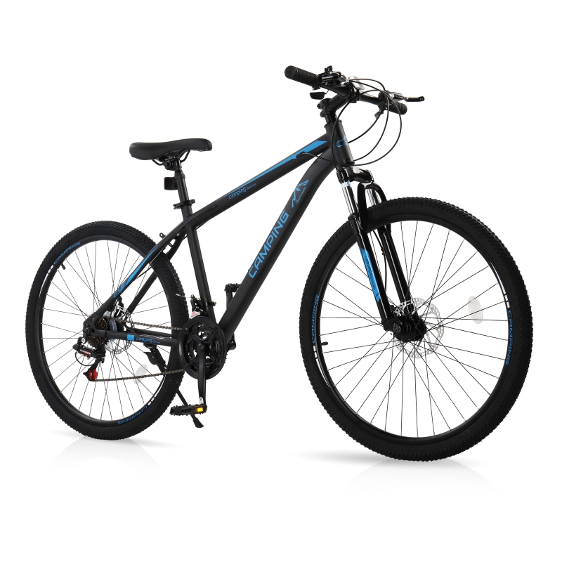UBesGoo 27.5in Mountain Bike 21 Speed for Adult with Disc Brakes Suspension Black ubesgoo