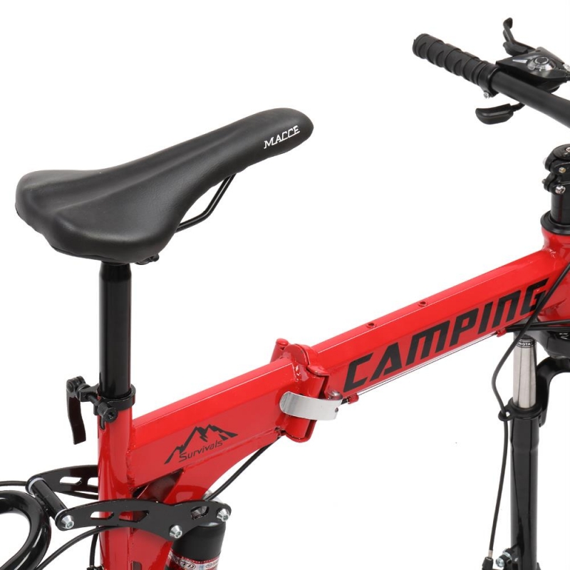 Campingsurvivals Folding Mountain Bike 21Speed, with 24 inch Wheels