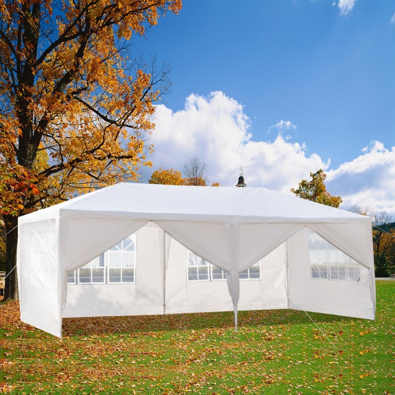 UBesGoo 10 x 30 Canopy Waterproof Party Tent Outdoor Tent 8 Sides White ubesgoo